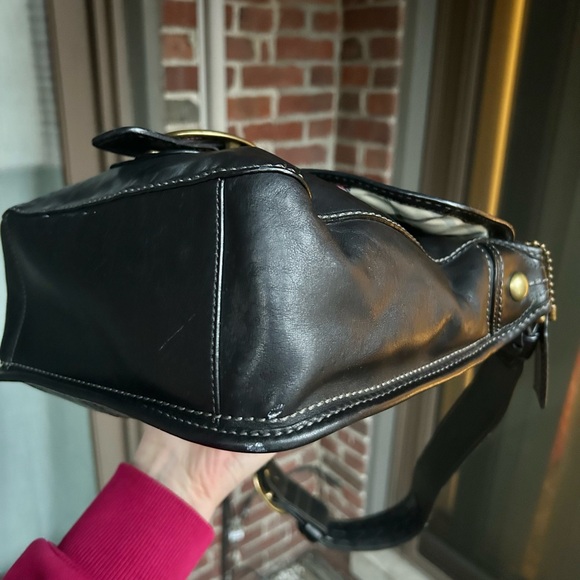 Vintage Coach Y2k Bleeker buckle flap shoulder bag black 11419 retro legacy - Picture 7 of 11